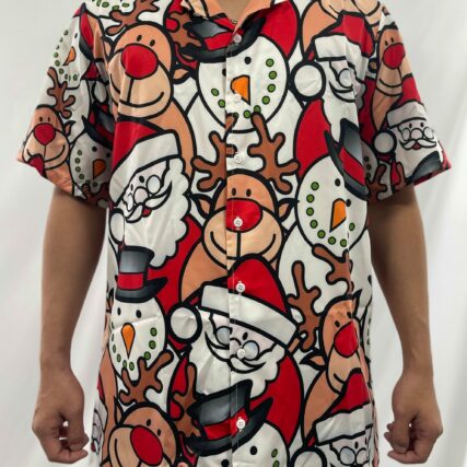 Christmas Cutie Santa And Reindeer Funny Style - Hawaiian Shirt - Owl Ohh - Owl Ohh