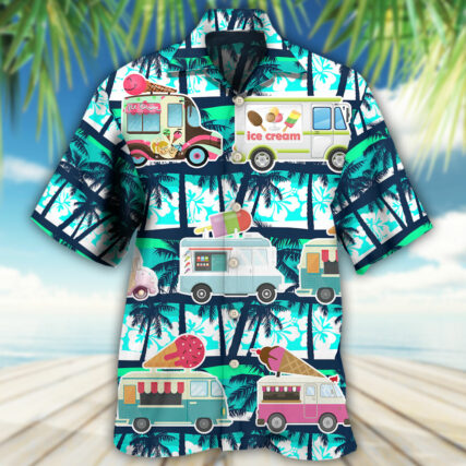 Ice Cream Truck Hot Summer - Hawaiian Shirt - Owl Ohh - Owl Ohh