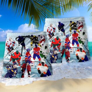 Ice Hockey Is My Therapy Cool Style - Beach Short - Owl Ohh - Owl Ohh