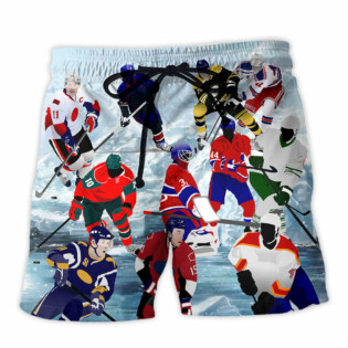 Ice Hockey Is My Therapy Cool Style - Beach Short - Owl Ohh - Owl Ohh
