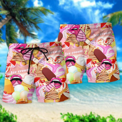 Ice Cream Color Style - Beach Short - Owl Ohh - Owl Ohh
