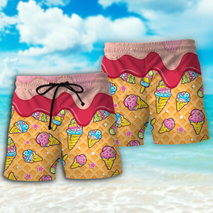 Ice Cream Keep It Fresh Like Roses Sweet - Beach Short - Owl Ohh - Owl Ohh