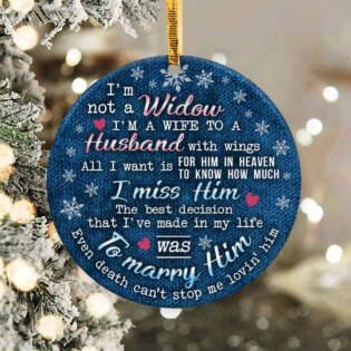 Butterfly Im Not A Widow - Circle Ornament - Owl Ohh - Owl Ohh
