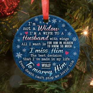 Butterfly Im Not A Widow - Circle Ornament - Owl Ohh - Owl Ohh