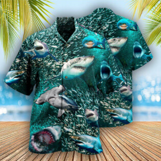 Shark In A World Full Of Fish Be A Shark - Hawaiian Shirt - Owl Ohh - Owl Ohh