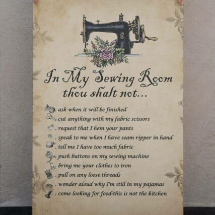 Sewing In My Sewing Room Vintage - Vertical Poster - Owl Ohh - Owl Ohh