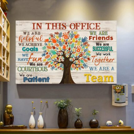 Office In This Office We Are A Team - Horizontal Poster - Owl Ohh - Owl Ohh