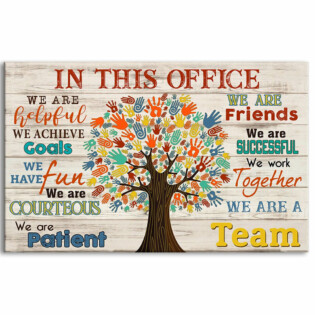 Office In This Office We Are A Team - Horizontal Poster - Owl Ohh - Owl Ohh
