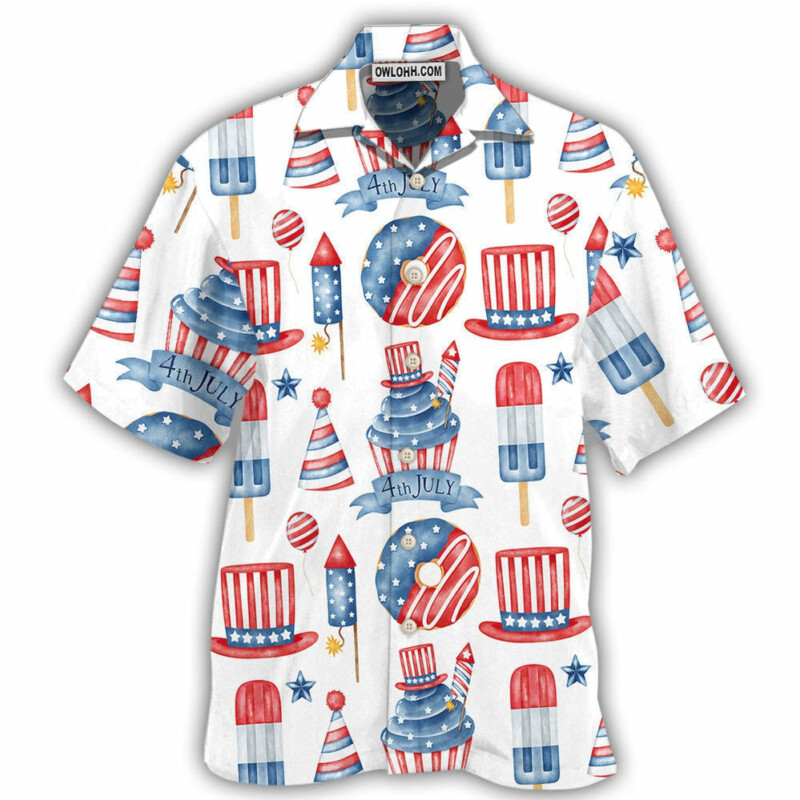 America Independence Day Basic Art Style - Hawaiian Shirt - Owl Ohh - Owl Ohh