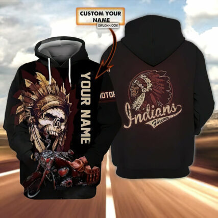 Indians Skull Personalized - Hoodie - BOMJ01NGA240122