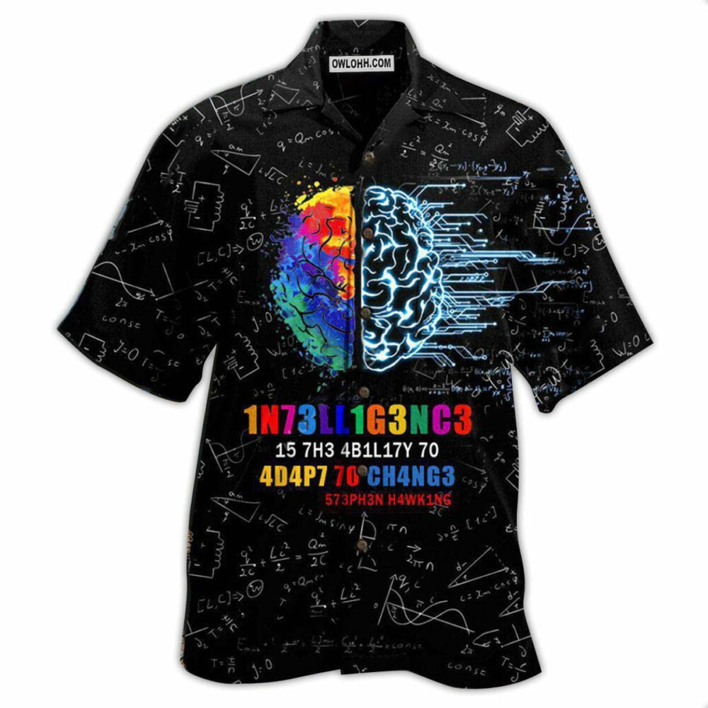 Intelligence Funny Black Style - Hawaiian Shirt - Owl Ohh - Owl Ohh