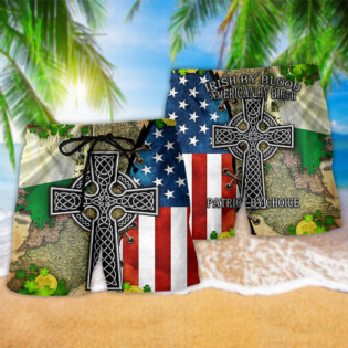 Irish By Blood American By Birth Patriot By Choice - Beach Short-Owl Ohh