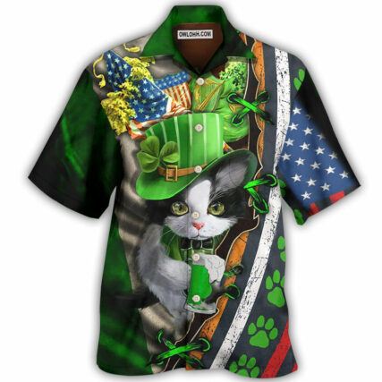 Irish Cats It's Not A Party Until An Irish Cat Show Up - Hawaiian Shirt - Owl Ohh - Owl Ohh