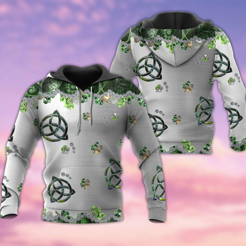 Irish Clover Metal With Simple - Hoodie - Owl Ohh - Owl Ohh