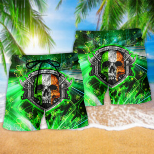 Irish Ride Honor Brotherhood Green Style - Beach Short - Owl Ohh - Owl Ohh