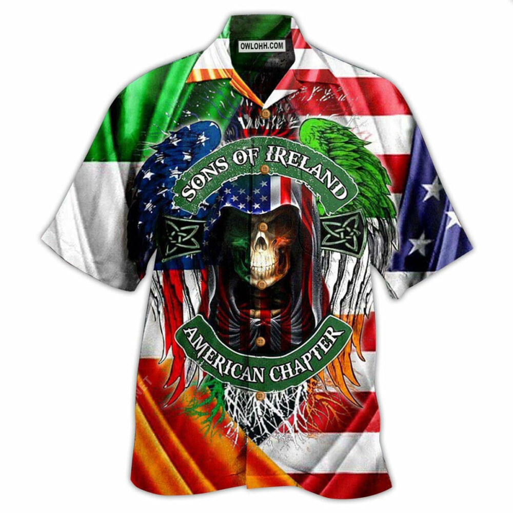 Irish Son Of Ireland American Chapter Saint Patricks Day - Hawaiian Shirt - Owl Ohh - Owl Ohh