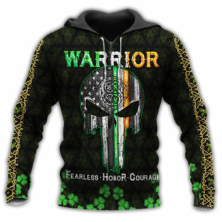 Irish Warrior Fearless Honor Courage With Black - Hoodie - Owl Ohh - Owl Ohh