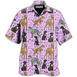 Irish Wolfhound Dog So Cute Pink Style - Hawaiian Shirt - Owl Ohh - Owl Ohh