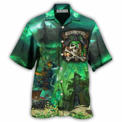 Irish Pirate Booze And Booty Beautiful - Hawaiian Shirt - Owl Ohh - Owl Ohh
