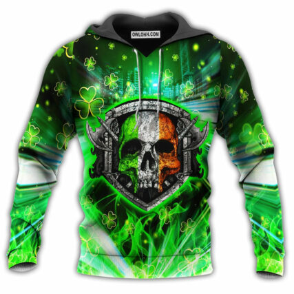 Irish Ride Honor Brotherhood With Skull - Hoodie - Owl Ohh - Owl Ohh