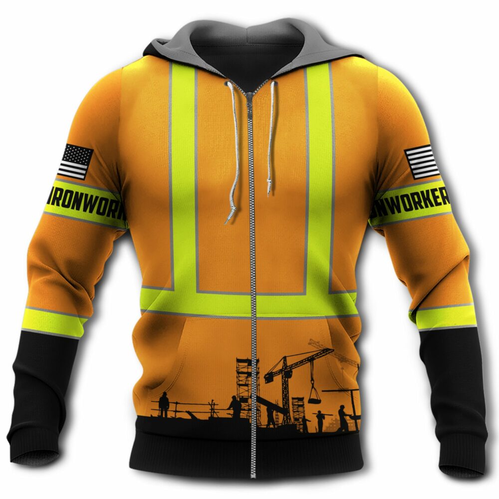 Iron Worker Orange Style - Hoodie - Owl Ohh - Owl Ohh