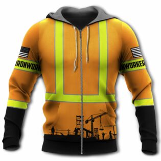 Iron Worker Orange Style - Hoodie - Owl Ohh - Owl Ohh