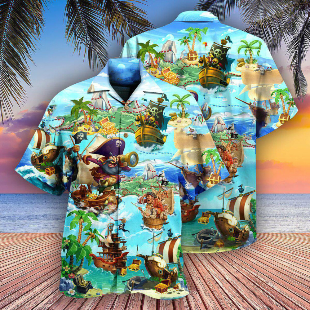 Pirate It Is Time Of Treasure Hunting - Hawaiian Shirt - Owl Ohh - Owl Ohh