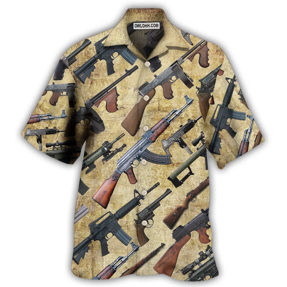 Gun It's All About Guns - Hawaiian Shirt - Owl Ohh - Owl Ohh