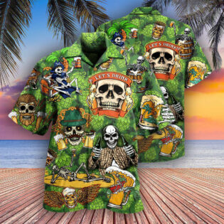 Beer It's Beer Time Skull - Hawaiian Shirt - Owl Ohh - Owl Ohh