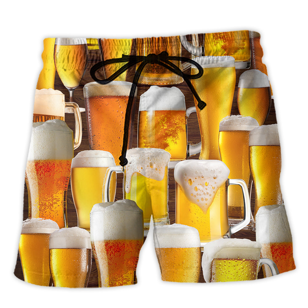 Beer It's Time For Beer - Beach Short - Owl Ohh - Owl Ohh