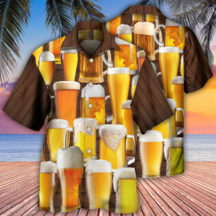Beer It's Time For Beer - Hawaiian Shirt - Owl Ohh for men and women, kids - Owl Ohh