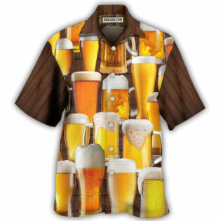 Beer It's Time For Beer - Hawaiian Shirt - Owl Ohh for men and women, kids - Owl Ohh