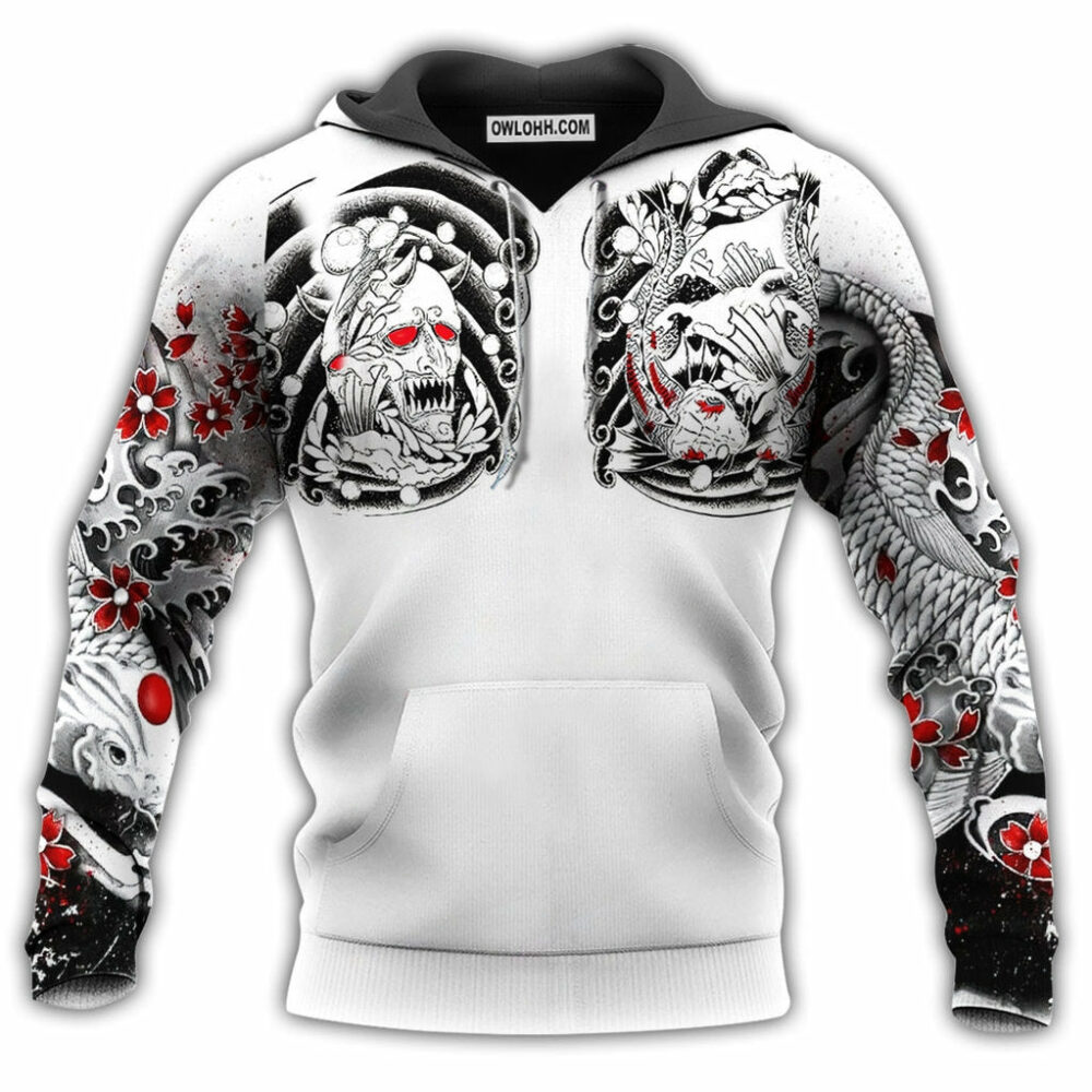Japan Culture Japan Art Tattoo - Hoodie - Owl Ohh - Owl Ohh