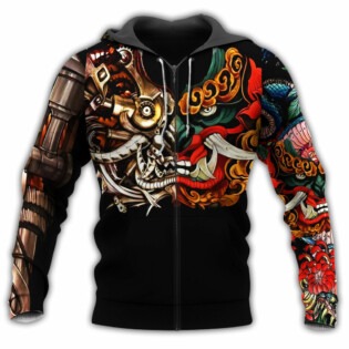 Tattoo Japan Culture Japan Mask Tattoo - Hoodie - Owl Ohh - Owl Ohh