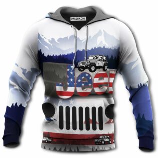 Jeep America Flag Style - Hoodie - Owl Ohh - Owl Ohh
