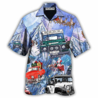 Jeep Reindeer Flying Into Galaxy - Hawaiian Shirt - Owl Ohh - Owl Ohh