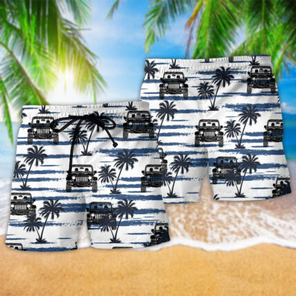 Jeep Lover Tropical Coconut - Beach Short - Owl Ohh - Owl Ohh