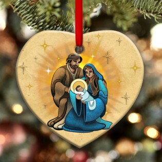 Jesus Peace On Earth - Heart Ornament - Owl Ohh - Owl Ohh