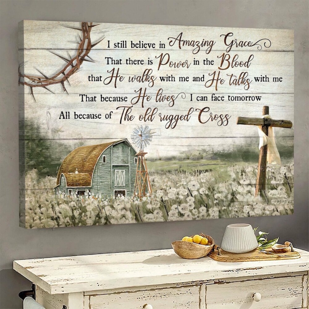 Jesus Amazing Grace Landscape - Horizontal Poster - Owl Ohh - Owl Ohh