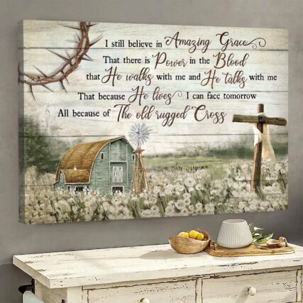 Jesus Amazing Grace Landscape - Horizontal Poster - Owl Ohh - Owl Ohh