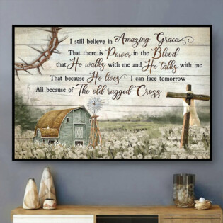 Jesus Amazing Grace Landscape - Horizontal Poster - Owl Ohh - Owl Ohh