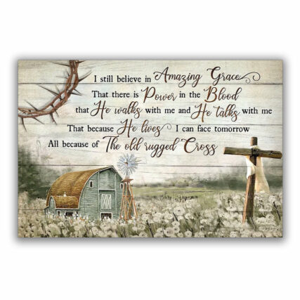 Jesus Amazing Grace Landscape - Horizontal Poster - Owl Ohh - Owl Ohh
