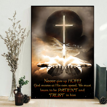 Jesus Christian Never Give Up Hope Jesus - Vertical Poster - Owl Ohh - Owl Ohh