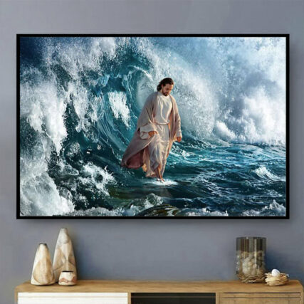 Jesus He Walks On Water - Horizontal Poster - Owl Ohh - Owl Ohh