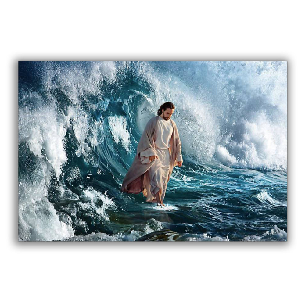 Jesus He Walks On Water - Horizontal Poster - Owl Ohh - Owl Ohh