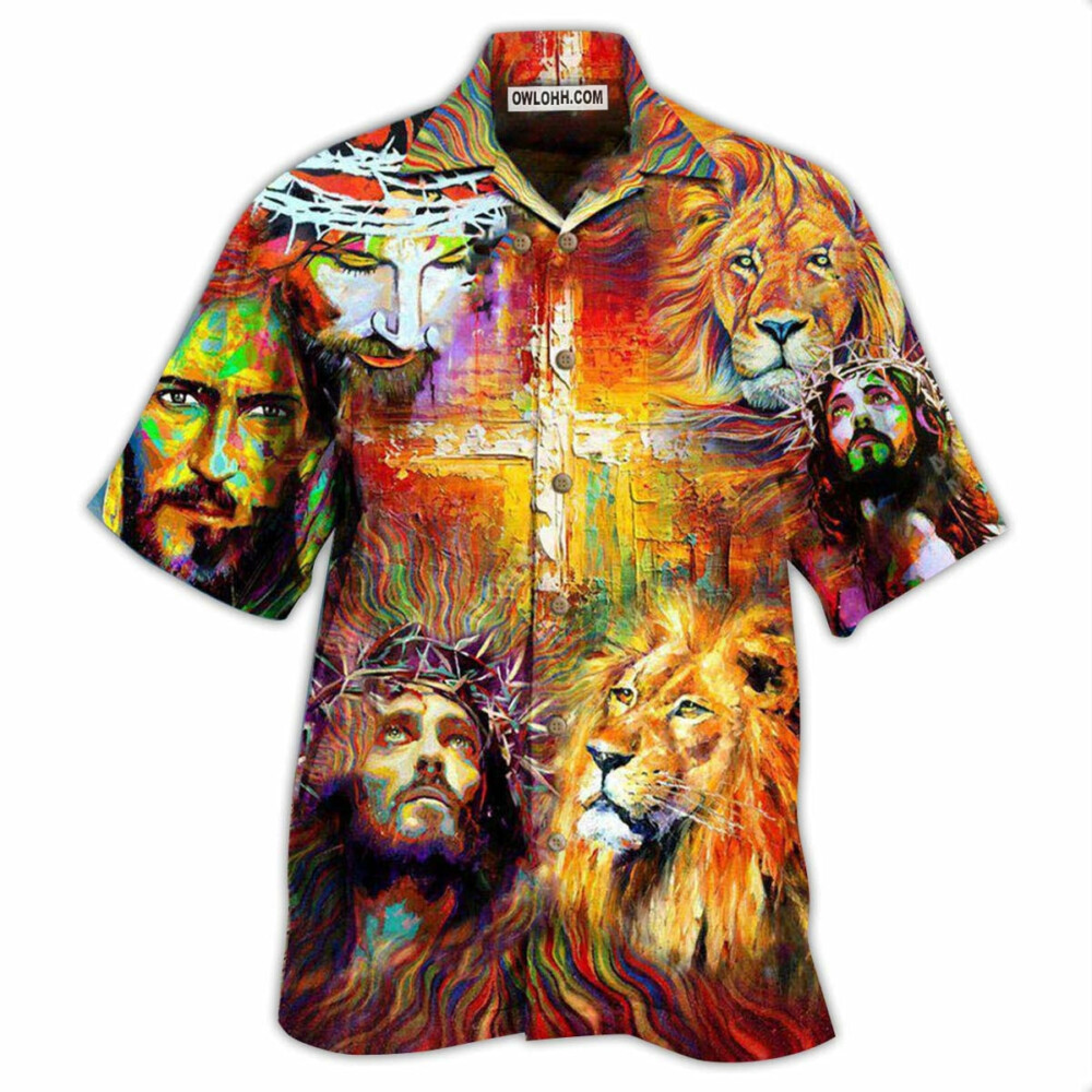 Jesus Is My King My Lord My Savior - Hawaiian Shirt - Owl Ohh - Owl Ohh
