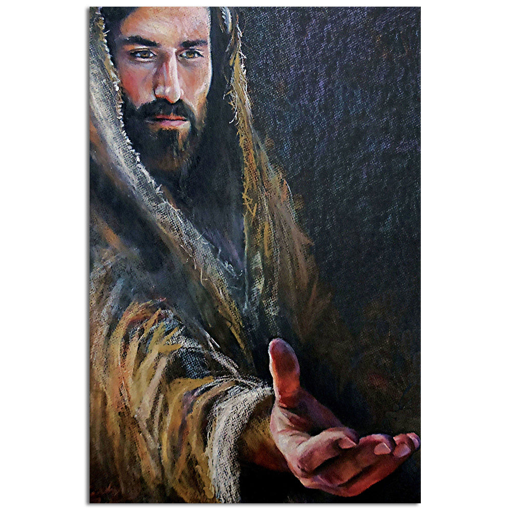 Jesus Reaching Your Hand - Vertical Poster - Owl Ohh - Owl Ohh