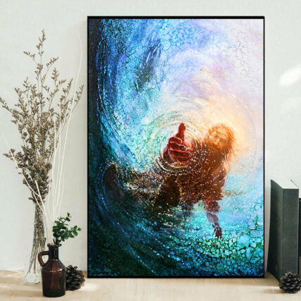 Jesus Warm Hand Water - Vertical Poster - Owl Ohh - Owl Ohh