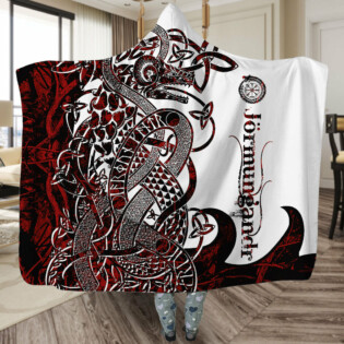 Viking Jörmungandr Legend Red And White Cool Style - Hoodie Blanket - Owl Ohh - Owl Ohh