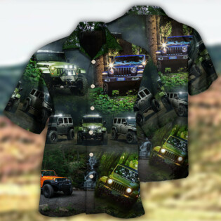 Jeep Dark Jungle Jeep - Hawaiian shirt - Owl Ohh - Owl Ohh